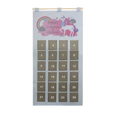 Personalised Unicorn Christmas Fabric Advent Calendar
